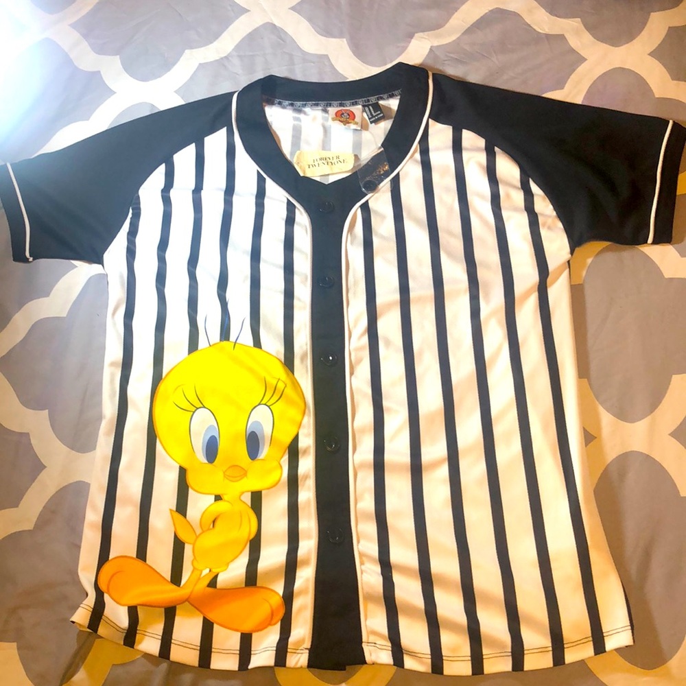 LOONEY TUNES TWEETY BIRD BASEBALL SHIRT